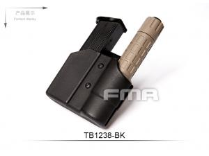 FMA Single Magazine and Flashlight Pouch, Belt Model BK TB1238-BK